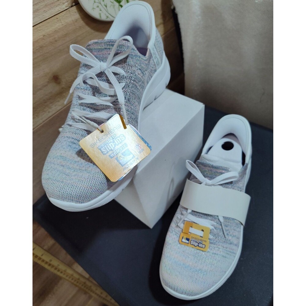 Women's Skechers Slip-ins: Summits - Mystic Glow in White Size 8.5 - Picture 2 of 6